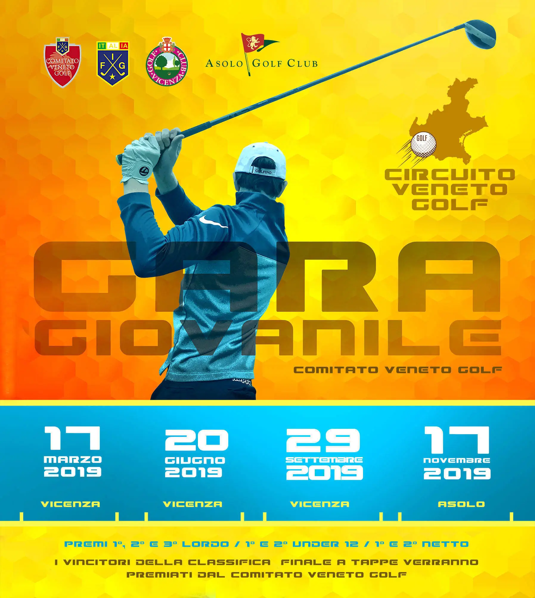 IL CIRCUITO VENETO GOLF DEDICATO AGLI UNDER 16 E UNDER 12 VERSO L’ULTIMA DECISIVA TAPPA DI ASOLO.